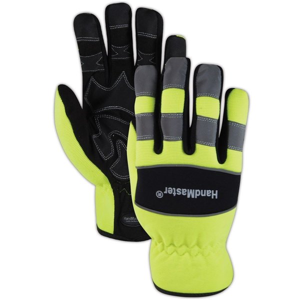 Magid Mechanics Gloves, L, Hi-Viz Yellow MECH106L